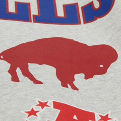 Mitchell & Ness Buffalo Bills All Over Print Vintage Fleece Crewneck Sweatshirt Heather Gray