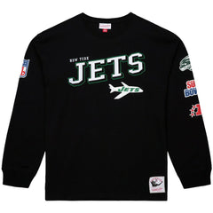 Mitchell & Ness New York Jets Training Camp Vintage Logos Long Sleeve T-Shirt Black