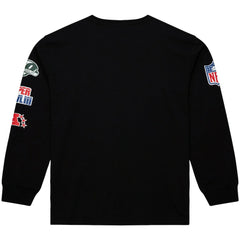 Mitchell & Ness New York Jets Training Camp Vintage Logos Long Sleeve T-Shirt Black