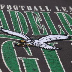 Mitchell & Ness Philadelphia Eagles Downtown Crew Vintage Logo Sweatshirt Black