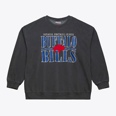 Mitchell & Ness Buffalo Bills Downtown Crew Vintage Logo Sweatshirt Black