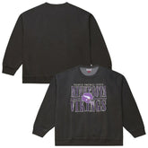 Mitchell & Ness Minnesota Vikings Downtown Crew Vintage Logo Sweatshirt Black