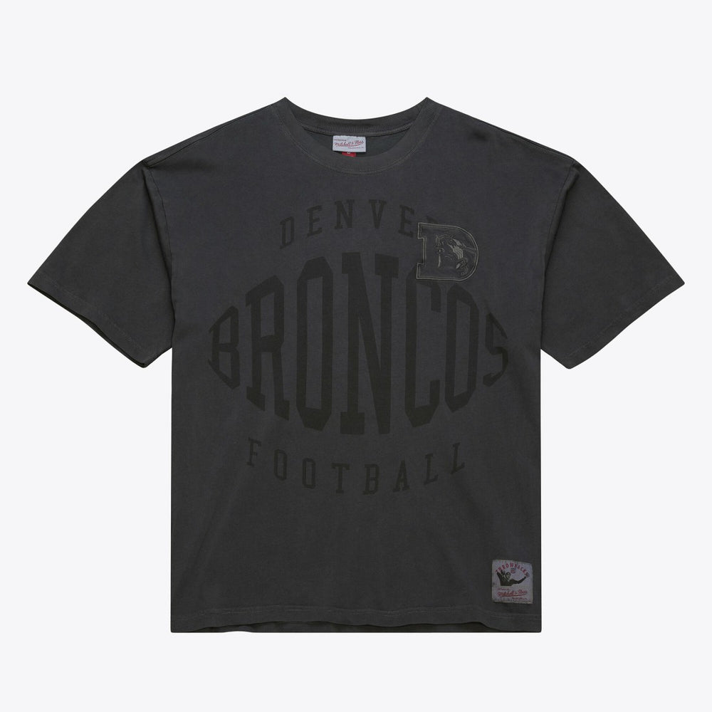 Mitchell & Ness Denver Broncos Downtown Collection Premium Vintage Logo T-Shirt Black