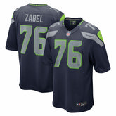 Nike Grey Zabel Seattle Seahawks 2025 NFL Draft First Round Pick Game Jersey College Navy