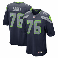 Nike Grey Zabel Seattle Seahawks 2025 NFL Draft First Round Pick Game Jersey College Navy