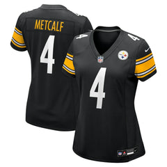 Nike DK Metcalf Pittsburgh Steelers Women's Team Game Jersey Black