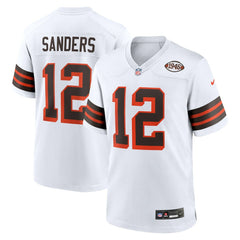Nike Shedeur Sanders Cleveland Browns 2025 NFL Draft 2nd Alternate Game Jersey White