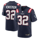 Nike TreVeyon Henderson New England Patriots 2025 NFL Draft Game Jersey Navy