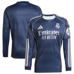 Real Madrid 2025/26 Home Long Sleeve Replica Jersey Blue - Adidas