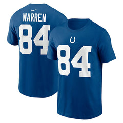 Nike Tyler Warren Indianapolis Colts Name & Number T-Shirt Royal