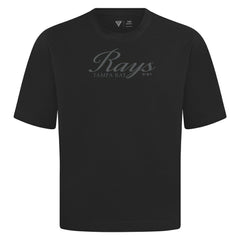 Tampa Bay Rays Levelwear Ethereal Oversized Luxe Signature Knit T-Shirt - Black - MLB Online