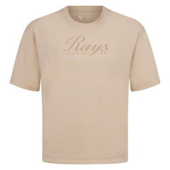Tampa Bay Rays Levelwear Ethereal Oversized Luxe Signature Knit T-Shirt - Khaki - MLB Sale