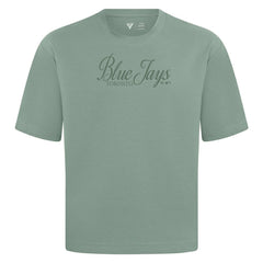 Toronto Blue Jays Levelwear Ethereal Oversized Luxe Signature Knit T-Shirt - Green - MLB on Sale