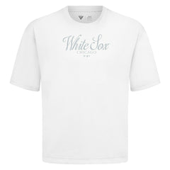 Chicago White Sox Levelwear Ethereal Oversized Luxe Signature Knit T-Shirt - White - MLB Sale