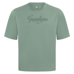 Cleveland Guardians Levelwear Ethereal Oversized Luxe Signature Knit T-Shirt - Green - MLB on Sale