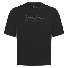Cleveland Guardians Levelwear Ethereal Oversized Luxe Signature Knit T-Shirt - Black - MLB Online