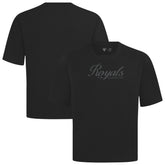 Kansas City Royals Levelwear Ethereal Oversized Luxe Signature Knit T-Shirt - Black - MLB Sale