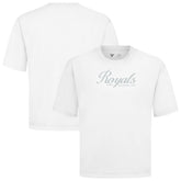 Kansas City Royals Levelwear Ethereal Oversized Luxe Signature Knit T-Shirt - White - MLB on Sale