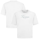 Minnesota Twins Levelwear Ethereal Oversized Luxe Signature Knit T-Shirt - White - MLB Online