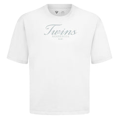 Minnesota Twins Levelwear Ethereal Oversized Luxe Signature Knit T-Shirt - White - MLB Online