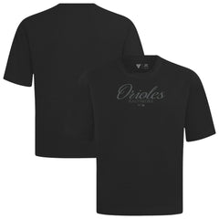 Baltimore Orioles Levelwear Ethereal Oversized Luxe Signature Knit T-Shirt - Black - MLB Online