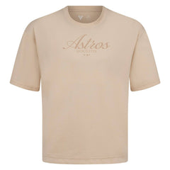 Houston Astros Levelwear Ethereal Oversized Luxe Signature Knit T-Shirt - Khaki - MLB Online