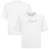 Los Angeles Angels Levelwear Ethereal Oversized Luxe Signature Knit T-Shirt - White - MLB Sale