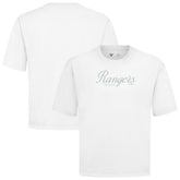 Texas Rangers Levelwear Ethereal Oversized Luxe Signature Knit T-Shirt - White - MLB Online
