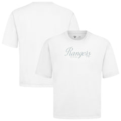 Texas Rangers Levelwear Ethereal Oversized Luxe Signature Knit T-Shirt - White - MLB Online