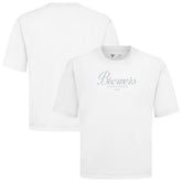 Milwaukee Brewers Levelwear Ethereal Oversized Luxe Signature Knit T-Shirt - White - MLB Discount