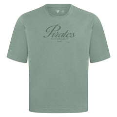 Pittsburgh Pirates Levelwear Ethereal Oversized Luxe Signature Knit T-Shirt - Green - MLB on Sale