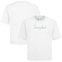 Arizona Diamondbacks Levelwear Ethereal Oversized Luxe Signature Knit T-Shirt - White - MLB on Sale