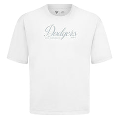Los Angeles Dodgers Levelwear Ethereal Oversized Luxe Signature Knit T-Shirt - White - MLB Online
