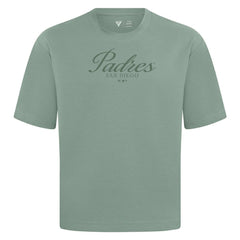 San Diego Padres Levelwear Ethereal Oversized Luxe Signature Knit T-Shirt - Green - MLB Online