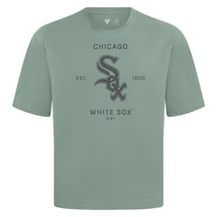 Chicago White Sox Levelwear Crossway Oversized Luxe Signature Knit T-Shirt - Green - MLB Lifestyle