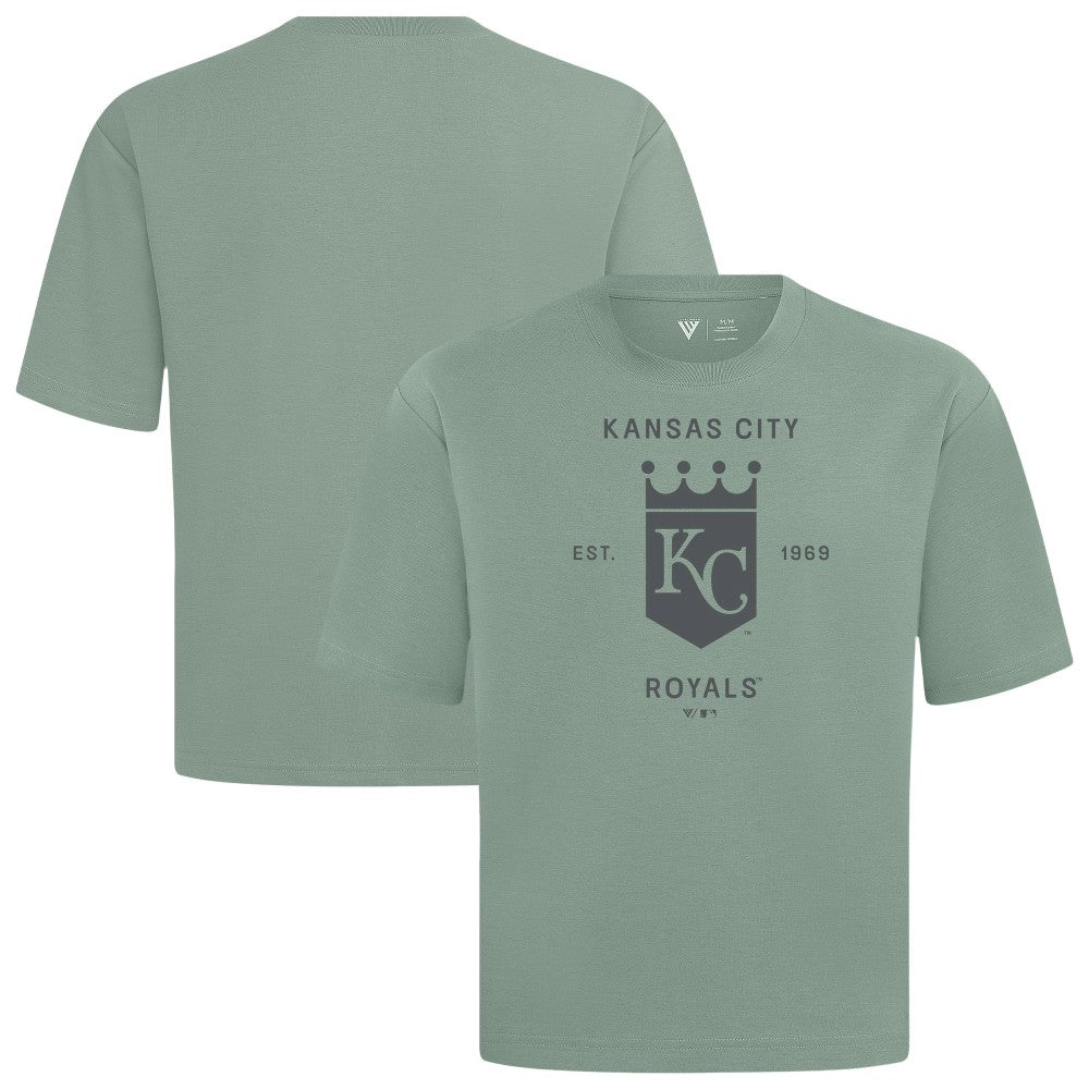 Kansas City Royals Levelwear Crossway Oversized Luxe Signature Knit T-Shirt - Green - MLB Sale