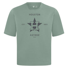 Houston Astros Levelwear Crossway Oversized Luxe Signature Knit T-Shirt - Green - MLB on Sale