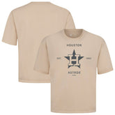 Houston Astros Levelwear Crossway Oversized Luxe Signature Knit T-Shirt - Khaki - MLB Online