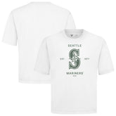 Seattle Mariners Levelwear Crossway Oversized Luxe Signature Knit T-Shirt - White - MLB Sale