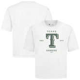 Texas Rangers Levelwear Crossway Oversized Luxe Signature Knit T-Shirt - White - MLB Lifestyle