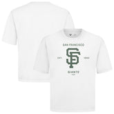San Francisco Giants Levelwear Crossway Oversized Luxe Signature Knit T-Shirt - White - MLB Online