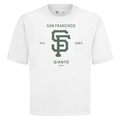 San Francisco Giants Levelwear Crossway Oversized Luxe Signature Knit T-Shirt - White - MLB Online