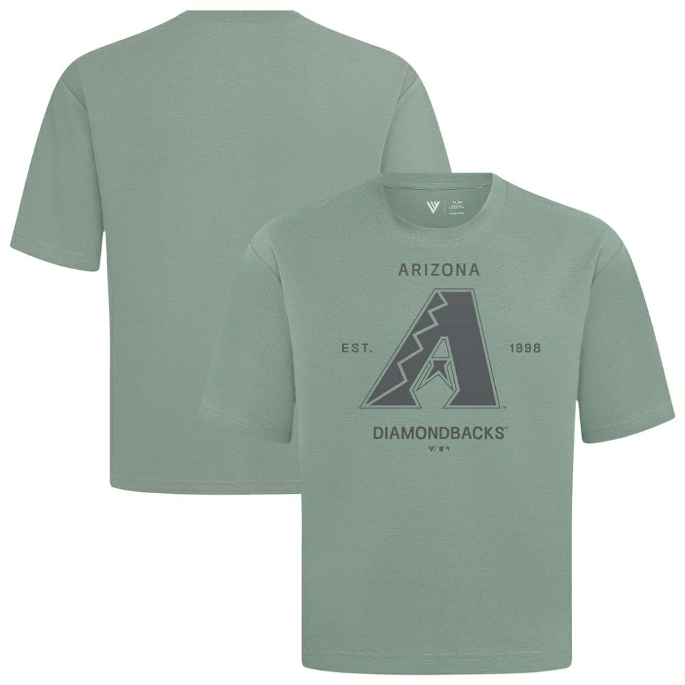 Arizona Diamondbacks Levelwear Crossway Oversized Luxe Signature Knit T-Shirt - Green - MLB Lifestyle