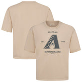 Arizona Diamondbacks Levelwear Crossway Oversized Luxe Signature Knit T-Shirt - Khaki - MLB Online