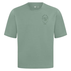 Milwaukee Brewers Levelwear Signet Oversized Luxe Signature Knit T-Shirt - Green - MLB Lifestyle