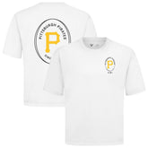 Pittsburgh Pirates Levelwear Signet Oversized Luxe Signature Knit T-Shirt - White - MLB on Sale