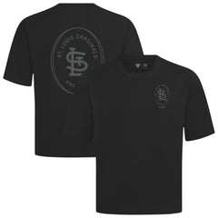 St. Louis Cardinals Levelwear Signet Oversized Luxe Signature Knit T-Shirt - Black - MLB Sale
