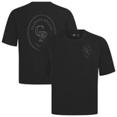Colorado Rockies Levelwear Signet Oversized Luxe Signature Knit T-Shirt - Black - MLB Discount