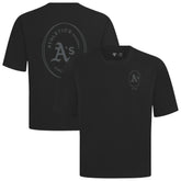 Athletics Levelwear Signet Oversized Luxe Signature Knit T-Shirt - Black - MLB on Sale