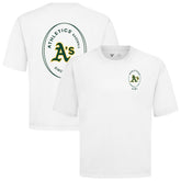 Athletics Levelwear Signet Oversized Luxe Signature Knit T-Shirt - White - MLB Lifestyle